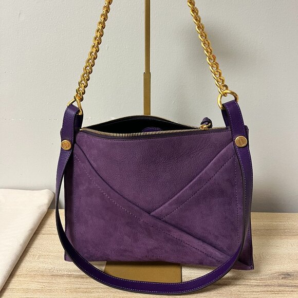 Mulberry M Zipped Amethyst Nubuck Bag - Picture 3 of 10